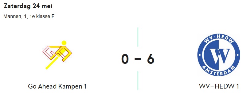 Naar de nacompetitie | wvhedw
