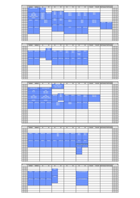 Trainingsschema 26/27