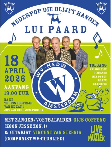 Lui Paard op 18 april in de kantine
